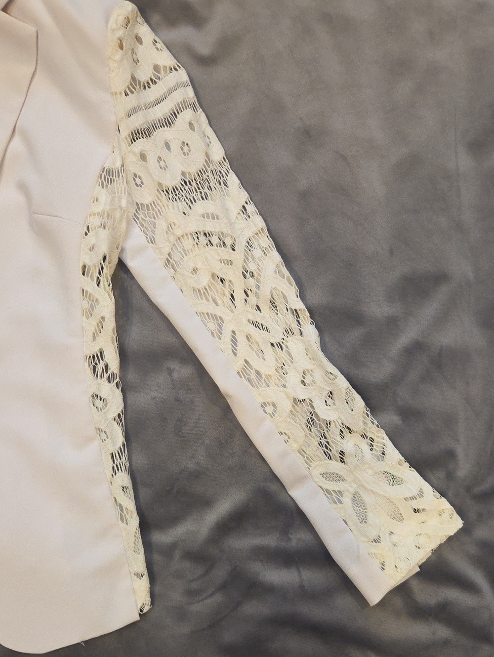 White Crochet Blazer By Insight - Picture 2 of 8